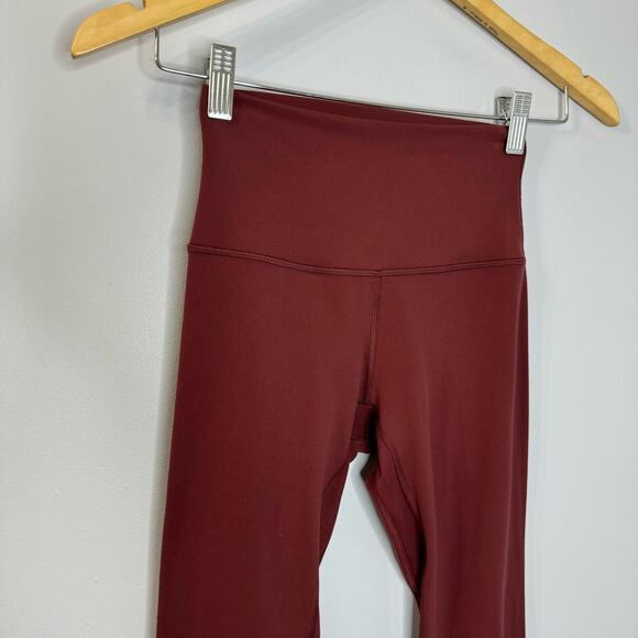 Lululemon Align High-Rise Crop 21" Smoky Red Leggings Stretch Sz 2  Soft - Picture 3 of 9